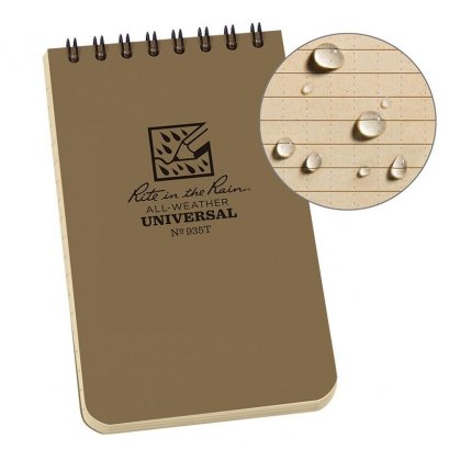 Rite in The Rain 3&quot;x5&quot; Notebook - Tan
